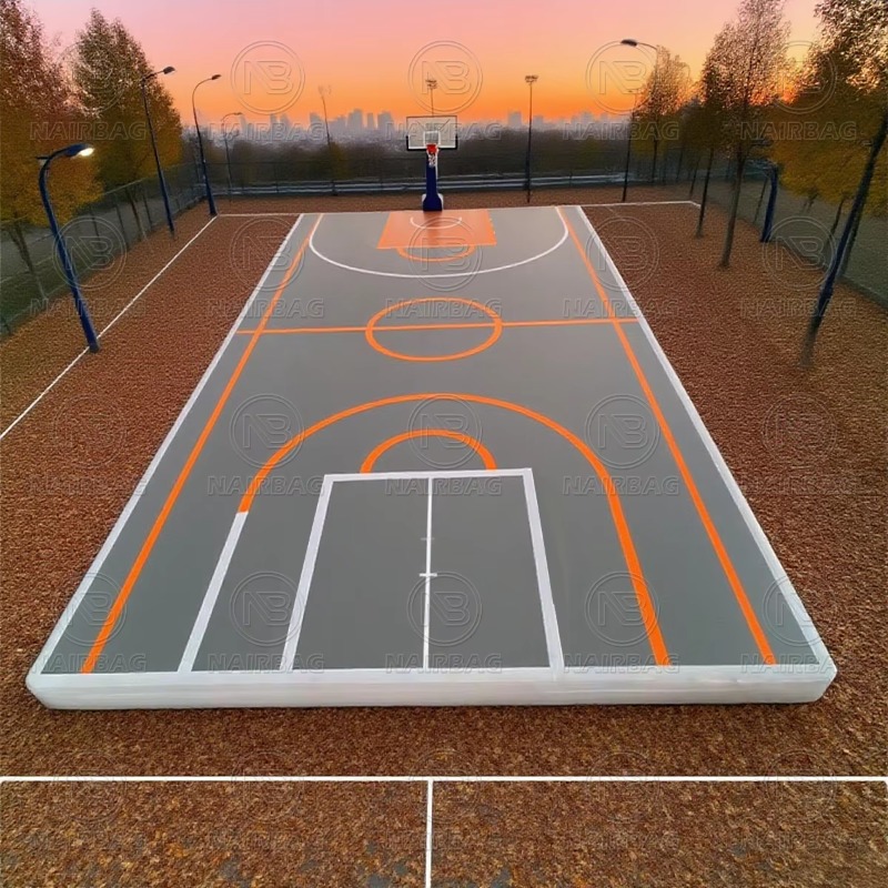 Outdoor Sport Court Flooring - Aufblasbare Sportplätze: Airtrack-Bodenmatte für Outdoor-Basketball &