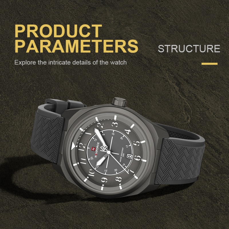 Outdoor Sport Smart Watch - NAVIFORCE Herren Quarz Kalenderuhr 3ATM Wasserdicht