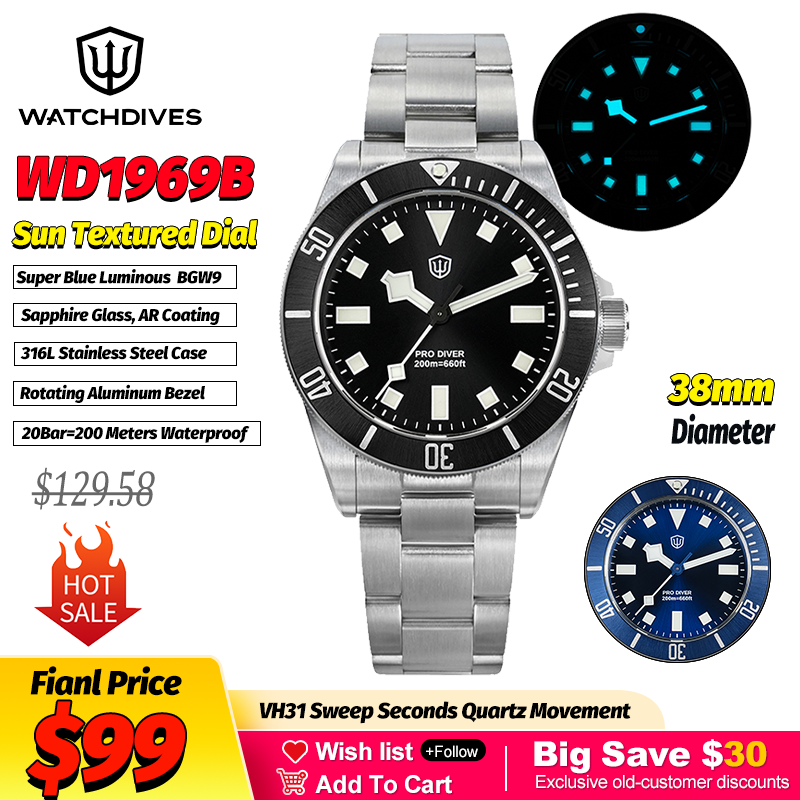 Outdoor Sport Smart Watch - Watchdives WD1969 Sun Textured Fashion Quarz-Armbanduhren