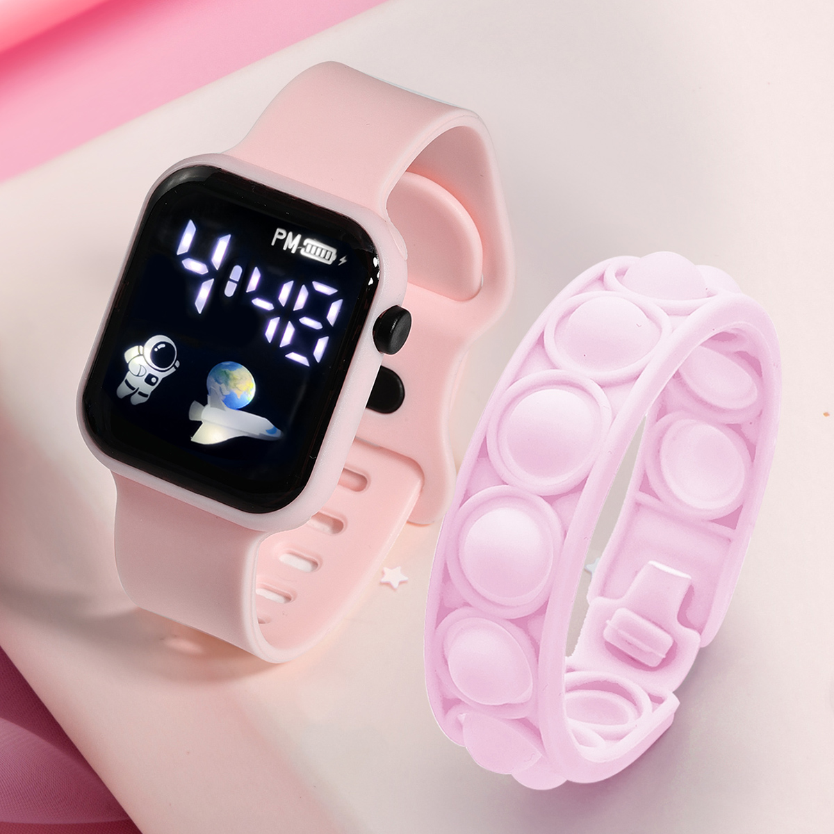 Outdoor Sport Smart Watch - 2 Stück Kinder Smartwatch Armband einfache