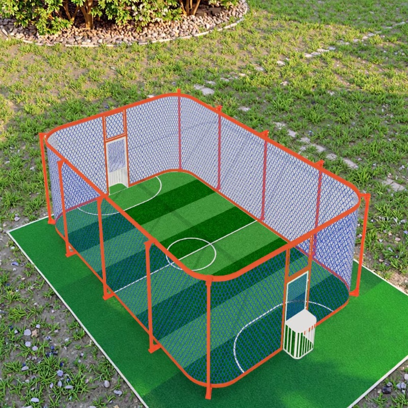 Indoor-Outdoor-Fußballkäfig, g – Outdoor Sport Court Flooring Bewertung und Preis