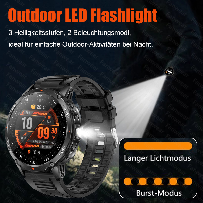 Fanwear Neue robuste Militär-O – Outdoor Sport Smart Watch Bewertung und Preis